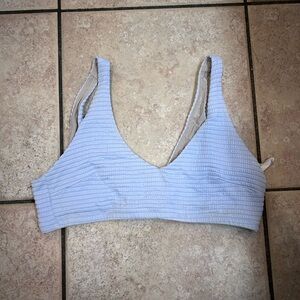 lululemon athletica Light Blue Ribbed Bikini Top